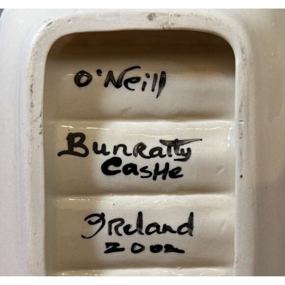 Handcrafted Bunratty Castle Ireland Ceramic Toast Rack W/ Floral Shamrock Design - Picture 3 of 5